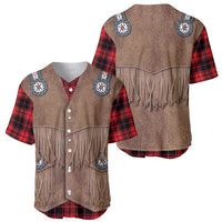 Retro Black Red Plaid Baseball Jersey Western Cowboy Vest Costume - Wonder Print Shop