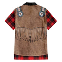 Retro Black Red Plaid Hawaiian Shirt Western Cowboy Vest Costume - Wonder Print Shop