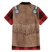 Retro Black Red Plaid Hawaiian Shirt Western Cowboy Vest Costume - Wonder Print Shop