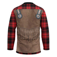 Retro Black Red Plaid Hockey Jersey Western Cowboy Vest Costume - Wonder Print Shop