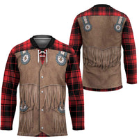 Retro Black Red Plaid Hockey Jersey Western Cowboy Vest Costume - Wonder Print Shop