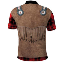 Retro Black Red Plaid Polo Shirt Western Cowboy Vest Costume - Wonder Print Shop