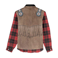 Retro Black Red Plaid Women Casual Shirt Western Cowboy Vest Costume - Wonder Print Shop
