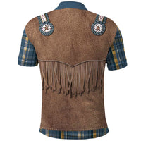 Retro Blue Yellow Plaid Polo Shirt Western Cowboy Vest Costume - Wonder Print Shop