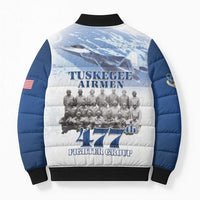 Blue Heritage Tuskegee Airmen Bomber Puffer Jacket 477th Fighter Group - Wonder Print Shop