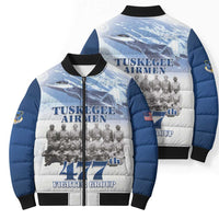 Blue Heritage Tuskegee Airmen Bomber Puffer Jacket 477th Fighter Group - Wonder Print Shop