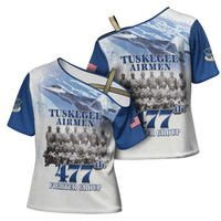 Blue Heritage Tuskegee Airmen Cross Shoulder Shirt 477th Fighter Group - Wonder Print Shop