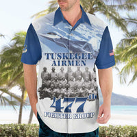 Blue Heritage Tuskegee Airmen Hawaiian Shirt 477th Fighter Group - Wonder Print Shop