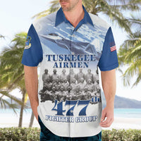 Blue Heritage Tuskegee Airmen Hawaiian Shirt 477th Fighter Group - Wonder Print Shop