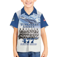 Blue Heritage Tuskegee Airmen Hawaiian Shirt 477th Fighter Group - Wonder Print Shop