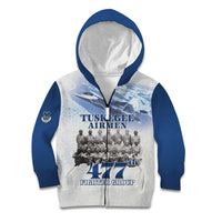 Blue Heritage Tuskegee Airmen Kid Hoodie 477th Fighter Group - Wonder Print Shop