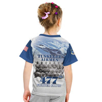 Blue Heritage Tuskegee Airmen Kid T Shirt 477th Fighter Group - Wonder Print Shop