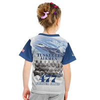 Blue Heritage Tuskegee Airmen Kid T Shirt 477th Fighter Group - Wonder Print Shop