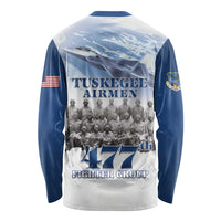 Blue Heritage Tuskegee Airmen Long Sleeve Shirt 477th Fighter Group - Wonder Print Shop