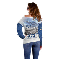 Blue Heritage Tuskegee Airmen Off Shoulder Sweater 477th Fighter Group - Wonder Print Shop
