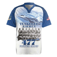 Blue Heritage Tuskegee Airmen Rugby Jersey 477th Fighter Group - Wonder Print Shop
