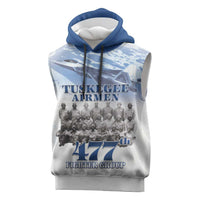 Blue Heritage Tuskegee Airmen Sleeveless Hoodie 477th Fighter Group - Wonder Print Shop