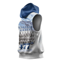 Blue Heritage Tuskegee Airmen Sleeveless Hoodie 477th Fighter Group - Wonder Print Shop