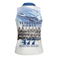 Blue Heritage Tuskegee Airmen Women Sleeveless Polo Shirt 477th Fighter Group - Wonder Print Shop