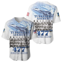 Tuskegee Airmen 477th Fighter Group Baseball Jersey Blue Sky Heritage - Wonder Print Shop