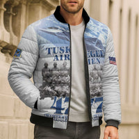 Tuskegee Airmen 477th Fighter Group Bomber Puffer Jacket Blue Sky Heritage - Wonder Print Shop