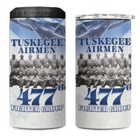 Tuskegee Airmen 477th Fighter Group 4 in 1 Can Cooler Tumbler Blue Sky Heritage - Wonder Print Shop