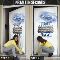 Tuskegee Airmen 477th Fighter Group Door Cover Blue Sky Heritage - Wonder Print Shop