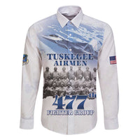 Tuskegee Airmen 477th Fighter Group Family Matching Off Shoulder Short Dress and Hawaiian Shirt Blue Sky Heritage - Wonder Print Shop