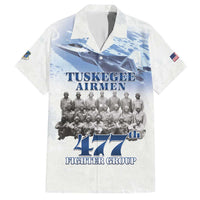 Tuskegee Airmen 477th Fighter Group Family Matching Short Sleeve Bodycon Dress and Hawaiian Shirt Blue Sky Heritage - Wonder Print Shop