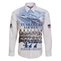 Tuskegee Airmen 477th Fighter Group Family Matching Short Sleeve Bodycon Dress and Hawaiian Shirt Blue Sky Heritage - Wonder Print Shop