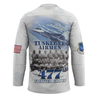 Tuskegee Airmen 477th Fighter Group Hockey Jersey Blue Sky Heritage - Wonder Print Shop