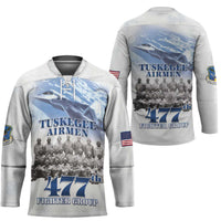 Tuskegee Airmen 477th Fighter Group Hockey Jersey Blue Sky Heritage - Wonder Print Shop