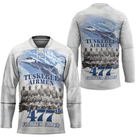 Tuskegee Airmen 477th Fighter Group Hockey Jersey Blue Sky Heritage - Wonder Print Shop