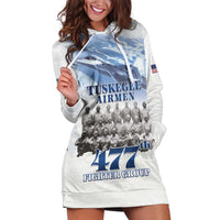 Tuskegee Airmen 477th Fighter Group Hoodie Dress Blue Sky Heritage - Wonder Print Shop