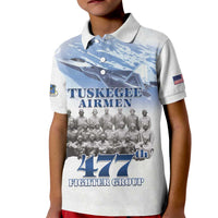 Tuskegee Airmen 477th Fighter Group Kid Polo Shirt Blue Sky Heritage - Wonder Print Shop