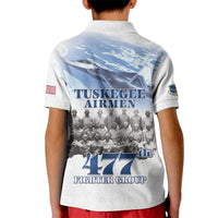 Tuskegee Airmen 477th Fighter Group Kid Polo Shirt Blue Sky Heritage - Wonder Print Shop