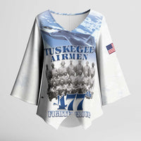 Tuskegee Airmen 477th Fighter Group Kimono Sleeve Blouse Blue Sky Heritage - Wonder Print Shop