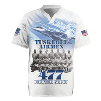 Tuskegee Airmen 477th Fighter Group Rugby Jersey Blue Sky Heritage - Wonder Print Shop