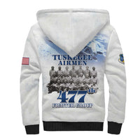 Tuskegee Airmen 477th Fighter Group Sherpa Hoodie Blue Sky Heritage - Wonder Print Shop