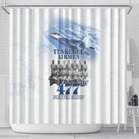 Tuskegee Airmen 477th Fighter Group Shower Curtain Blue Sky Heritage - Wonder Print Shop