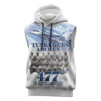 Tuskegee Airmen 477th Fighter Group Sleeveless Hoodie Blue Sky Heritage - Wonder Print Shop