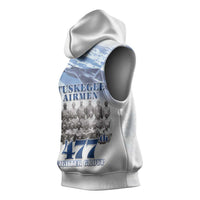 Tuskegee Airmen 477th Fighter Group Sleeveless Hoodie Blue Sky Heritage - Wonder Print Shop