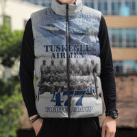 Tuskegee Airmen 477th Fighter Group Sleeveless Puffer Jacket Blue Sky Heritage - Wonder Print Shop