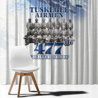 Tuskegee Airmen 477th Fighter Group Window Curtain Blue Sky Heritage - Wonder Print Shop