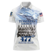 Tuskegee Airmen 477th Fighter Group Women Polo Shirt Blue Sky Heritage - Wonder Print Shop