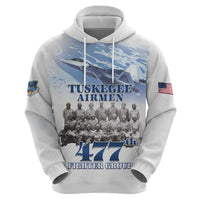 Tuskegee Airmen 477th Fighter Group Zip Hoodie Blue Sky Heritage - Wonder Print Shop