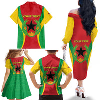 Personalised Cape Verde Family Matching Off The Shoulder Long Sleeve Dress and Hawaiian Shirt National Flag Of Cape Verde 1975-1992 - Wonder Print Shop