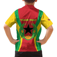 Personalised Cape Verde Family Matching Off Shoulder Short Dress and Hawaiian Shirt National Flag Of Cape Verde 1975-1992 - Wonder Print Shop