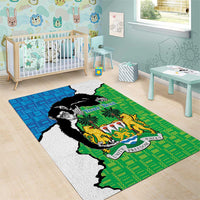 Personalised Sierra Leone Area Rug Chimpanzee With Coat Of Arms - Wonder Print Shop