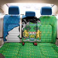 Personalised Sierra Leone Back Car Seat Cover Chimpanzee With Coat Of Arms - Wonder Print Shop